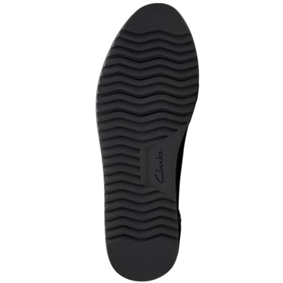 Clarks Women's Zylah May Leather Low Wedge Heel Loafers Black Size 7 - Picture 5 of 5